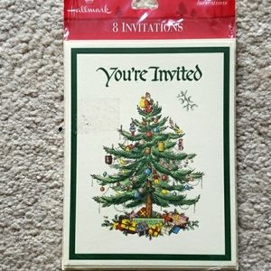 Vintage Christmas Party Invitations